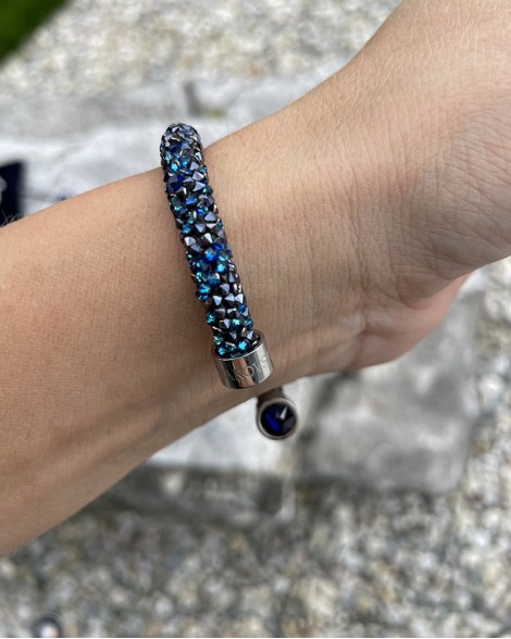 Náramek Swarovski STARDUST SINGLE modrý